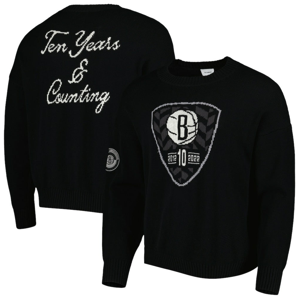 Brooklyn Nets AUTHMADE 10th Anniversary Pullover Sweater Black