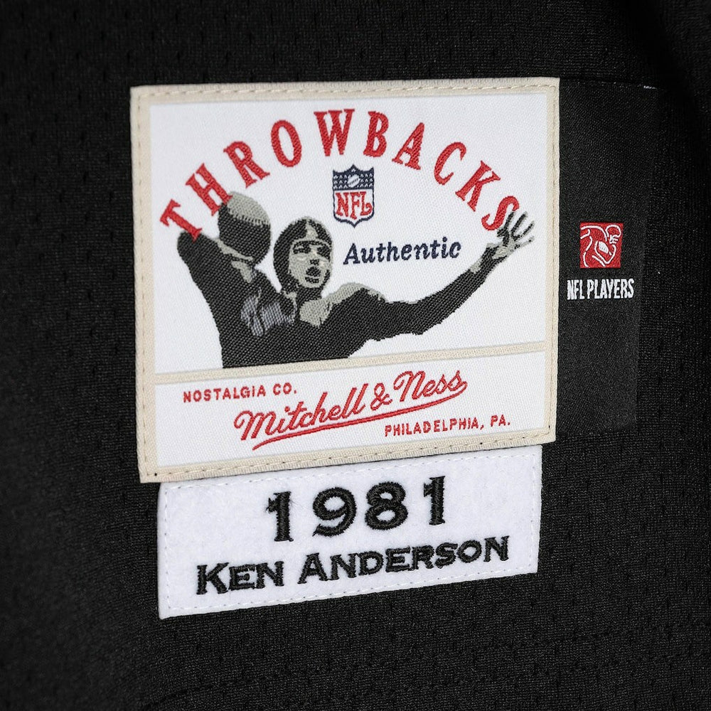 Mitchell & Ness Ken Anderson Cincinnati Bengals 1981 Authentic Throwback Retired Player Jersey Black