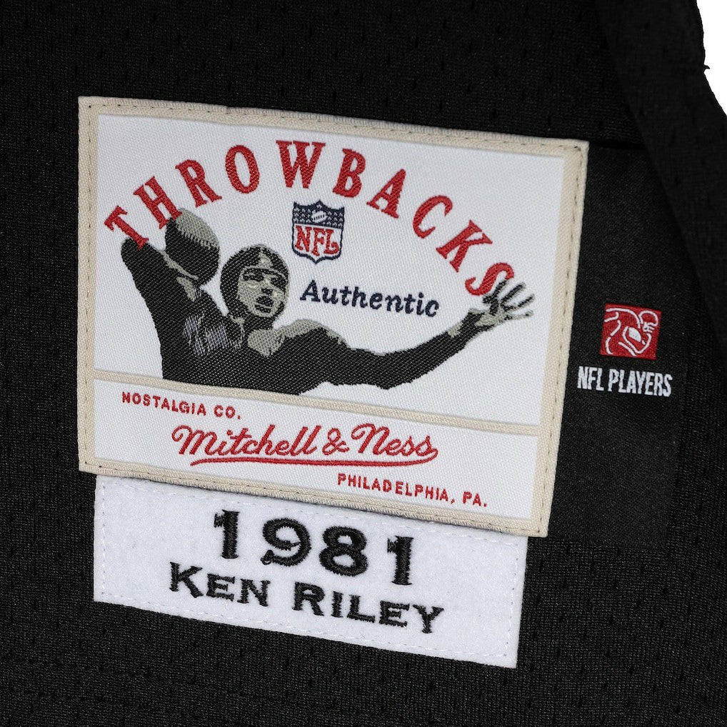 Mitchell & Ness Ken Riley Cincinnati Bengals 1981 Authentic Throwback Retired Player Jersey Black