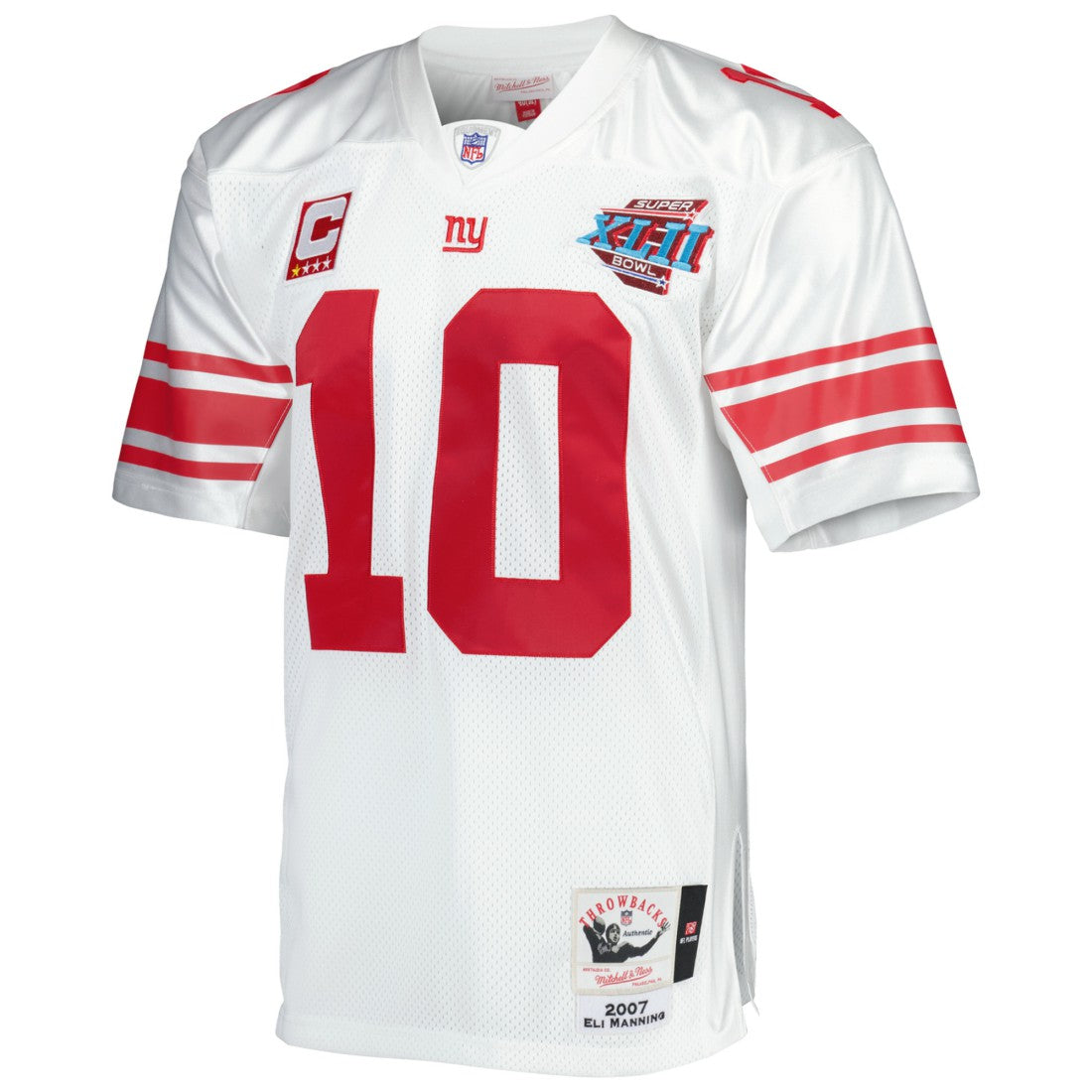 Mitchell & Ness Eli Manning New York Giants 2007 Authentic Throwback Retired Player Jersey White