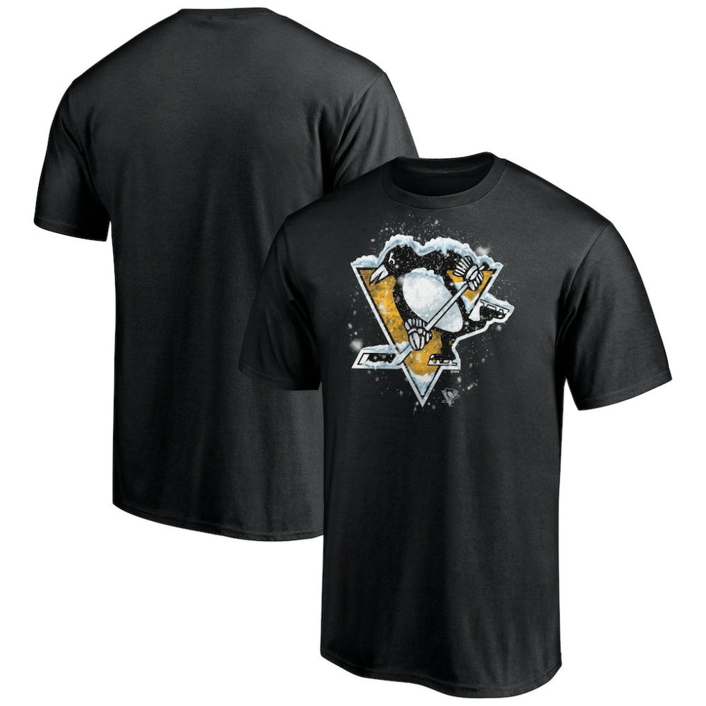 Pittsburgh Penguins Snow Logo T-Shirt - Black - NHL 5060011