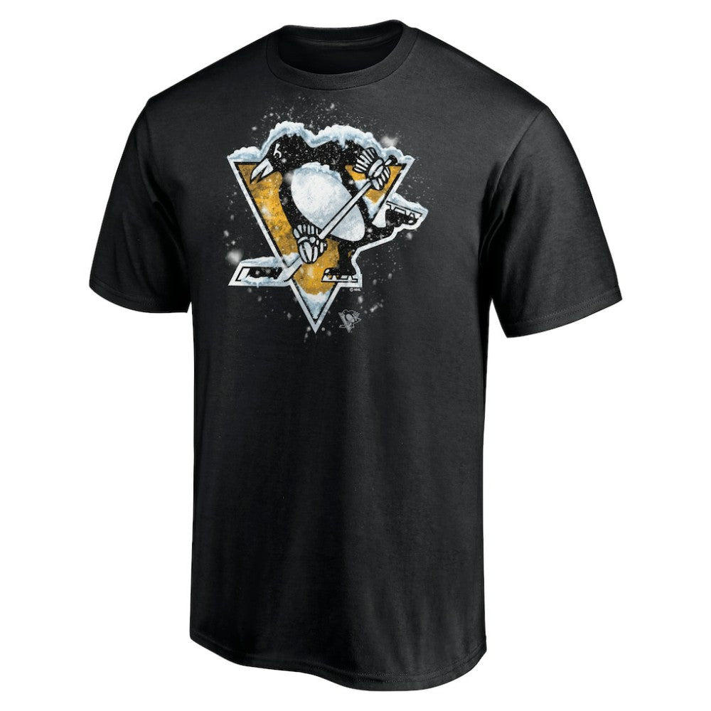 Pittsburgh Penguins Snow Logo T-Shirt - Black - NHL 5060011