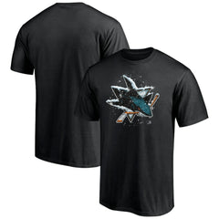 San Jose Sharks Snow Logo T-Shirt - Black - NHL 5060013