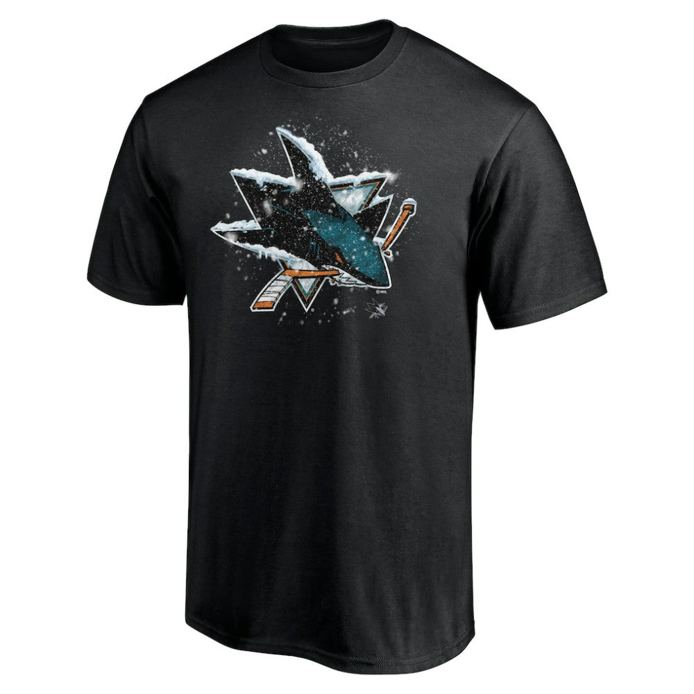 San Jose Sharks Snow Logo T-Shirt - Black - NHL 5060013