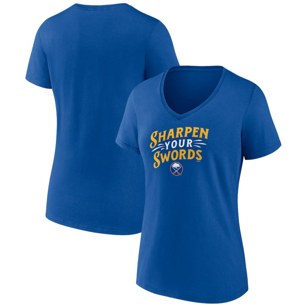 Buffalo Sabres Women's Active Edge V-Neck T-Shirt - Royal - NHL 5060058
