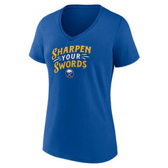 Buffalo Sabres Women's Active Edge V-Neck T-Shirt - Royal - NHL 5060058