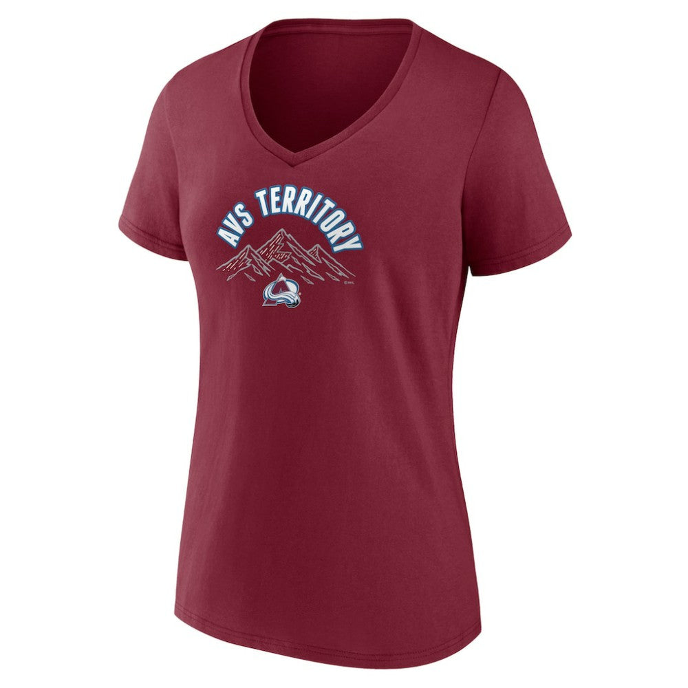 Colorado Avalanche Women's Active Edge V-Neck T-Shirt - Burgundy - NHL 5060070