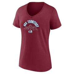 Colorado Avalanche Women's Active Edge V-Neck T-Shirt - Burgundy - NHL 5060070