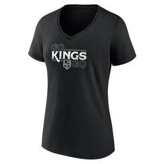 Los Angeles Kings Women's Active Edge V-Neck T-Shirt - Black - NHL 5060085