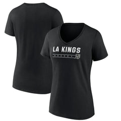 Los Angeles Kings Women's Primary Play V-Neck T-Shirt - Black - NHL 5060086