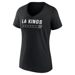 Los Angeles Kings Women's Primary Play V-Neck T-Shirt - Black - NHL 5060086