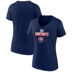 Montreal Canadiens Women's Active Edge V-Neck T-Shirt - Navy - NHL 5060090