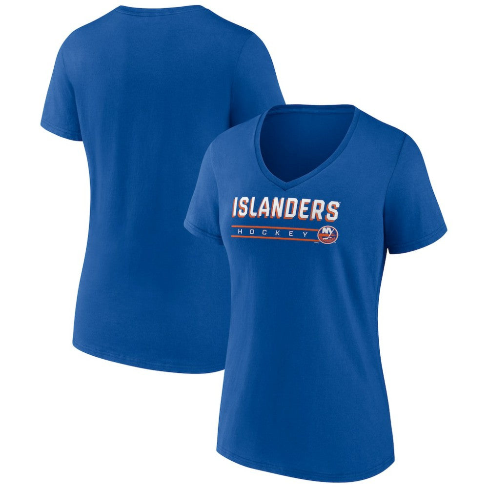 New York Islanders Women's Primary Play V-Neck T-Shirt - Royal - NHL 5060100