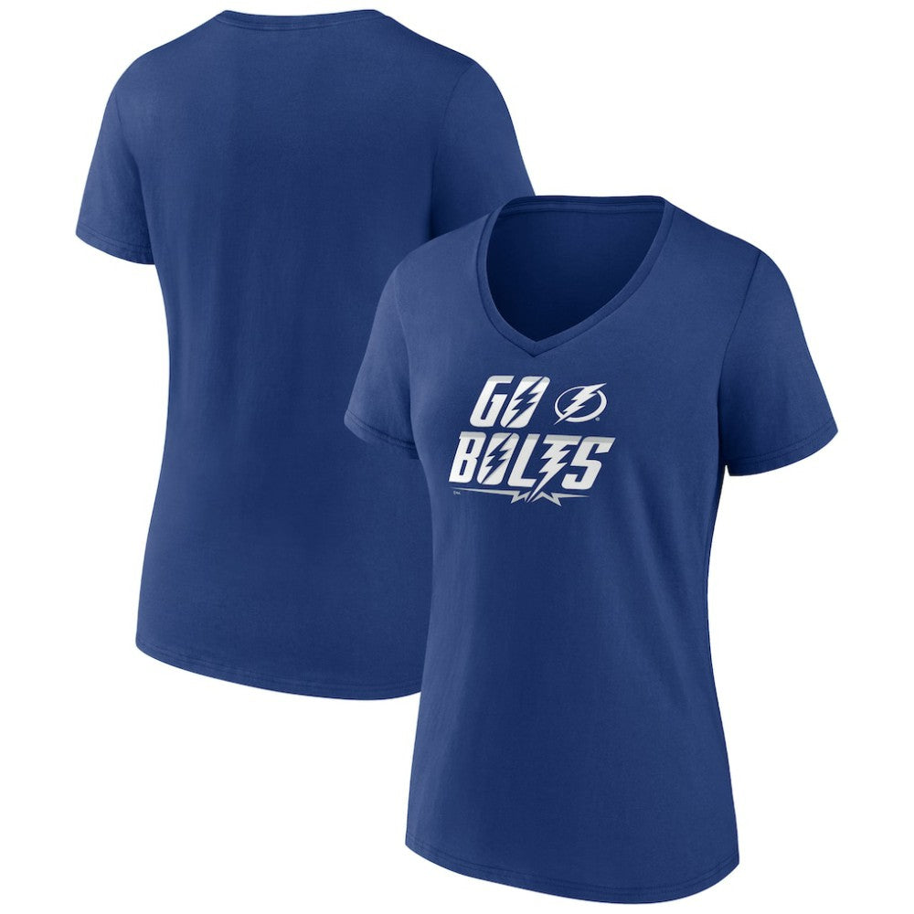Tampa Bay Lightning Women's Active Edge V-Neck T-Shirt - Blue - NHL 5060120