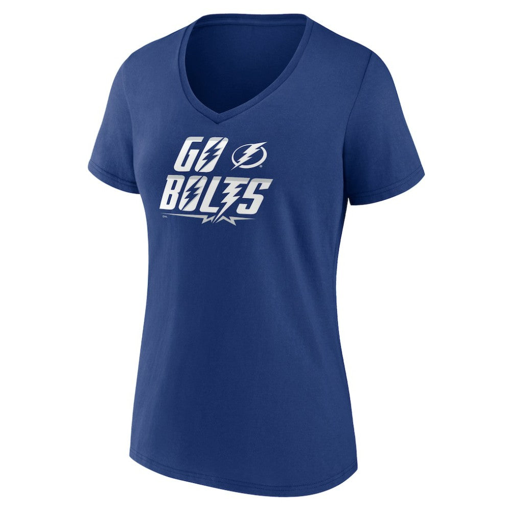 Tampa Bay Lightning Women's Active Edge V-Neck T-Shirt - Blue - NHL 5060120