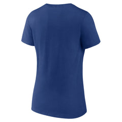 Vancouver Canucks Women's Primary Play V-Neck T-Shirt - Blue - NHL 5060127