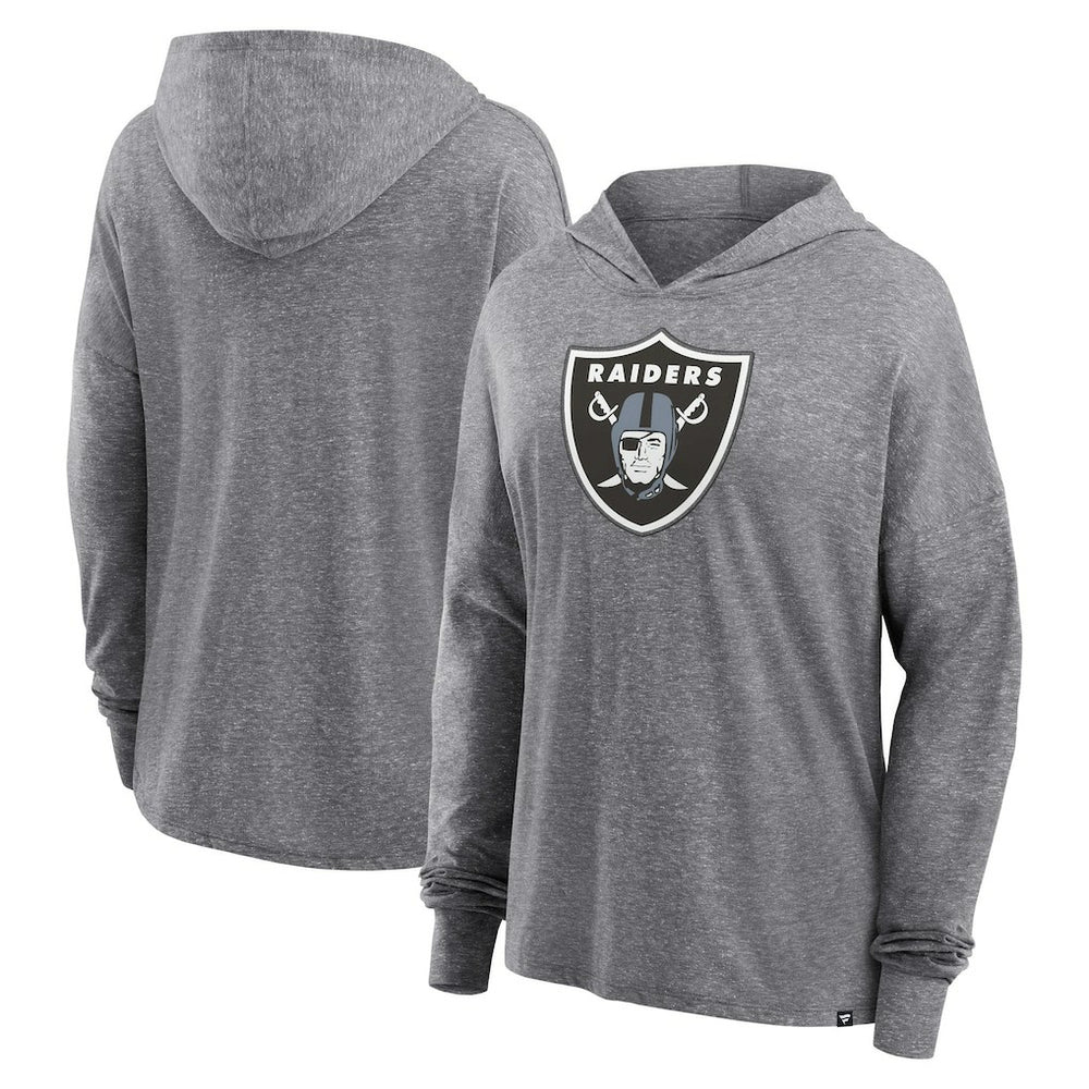 Fanatics Las Vegas Raiders Women's Cozy Primary Pullover Hoodie Heather Gray