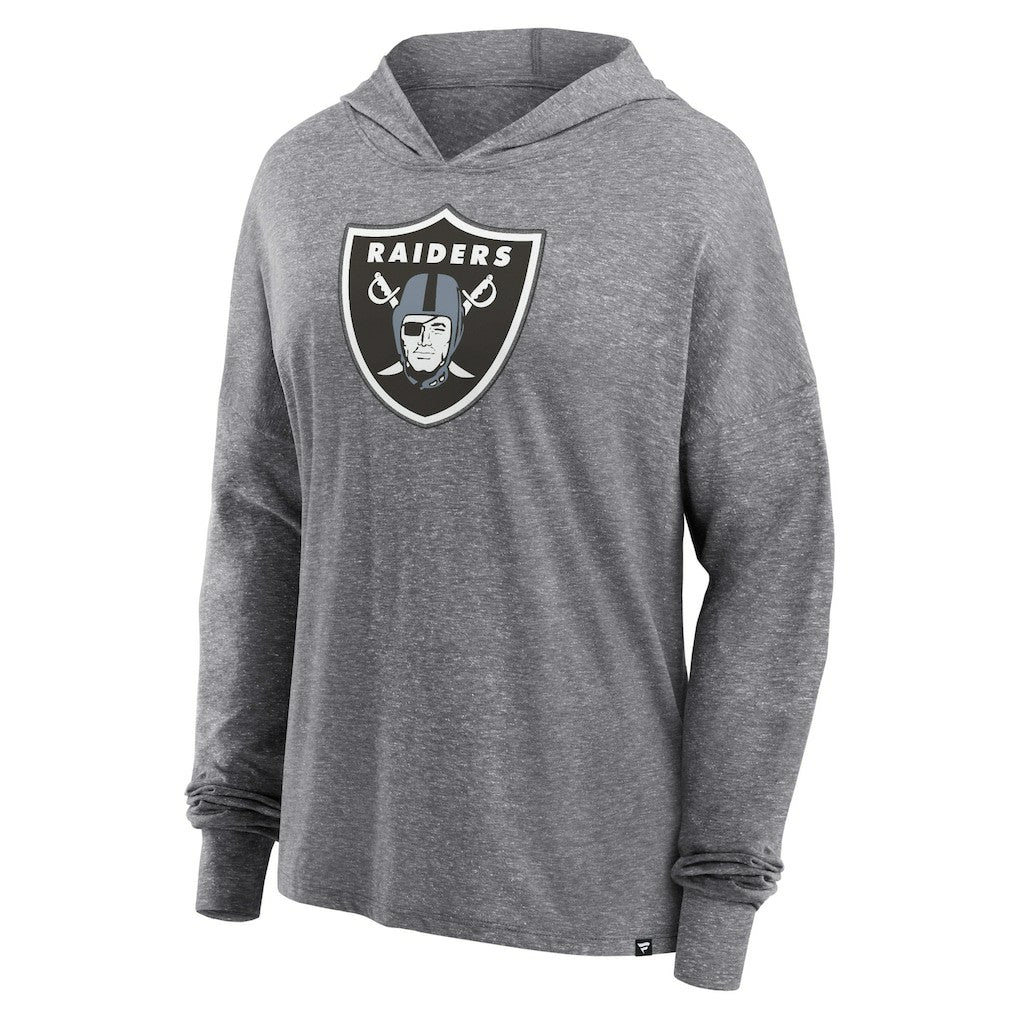 Fanatics Las Vegas Raiders Women's Cozy Primary Pullover Hoodie Heather Gray