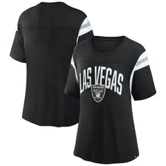 Fanatics Las Vegas Raiders Women's Earned Stripes T-Shirt Black