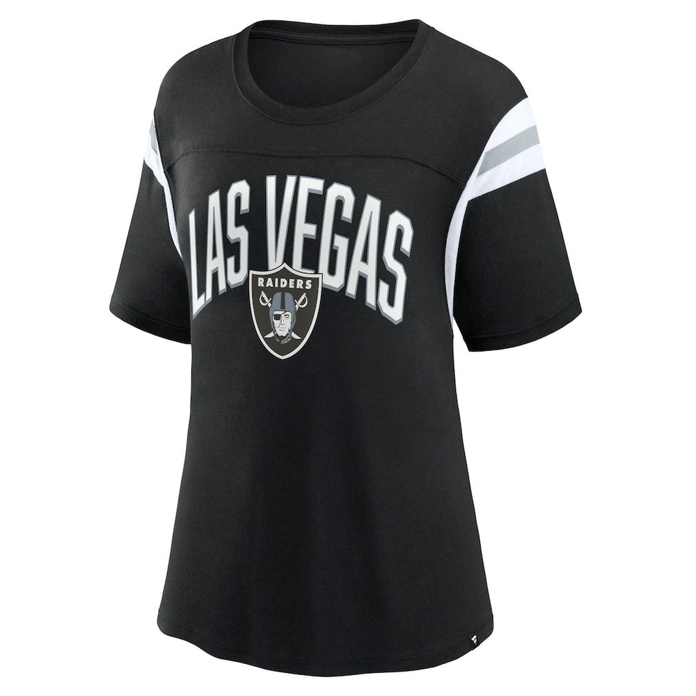 Fanatics Las Vegas Raiders Women's Earned Stripes T-Shirt Black