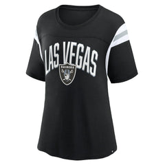 Fanatics Las Vegas Raiders Women's Earned Stripes T-Shirt Black
