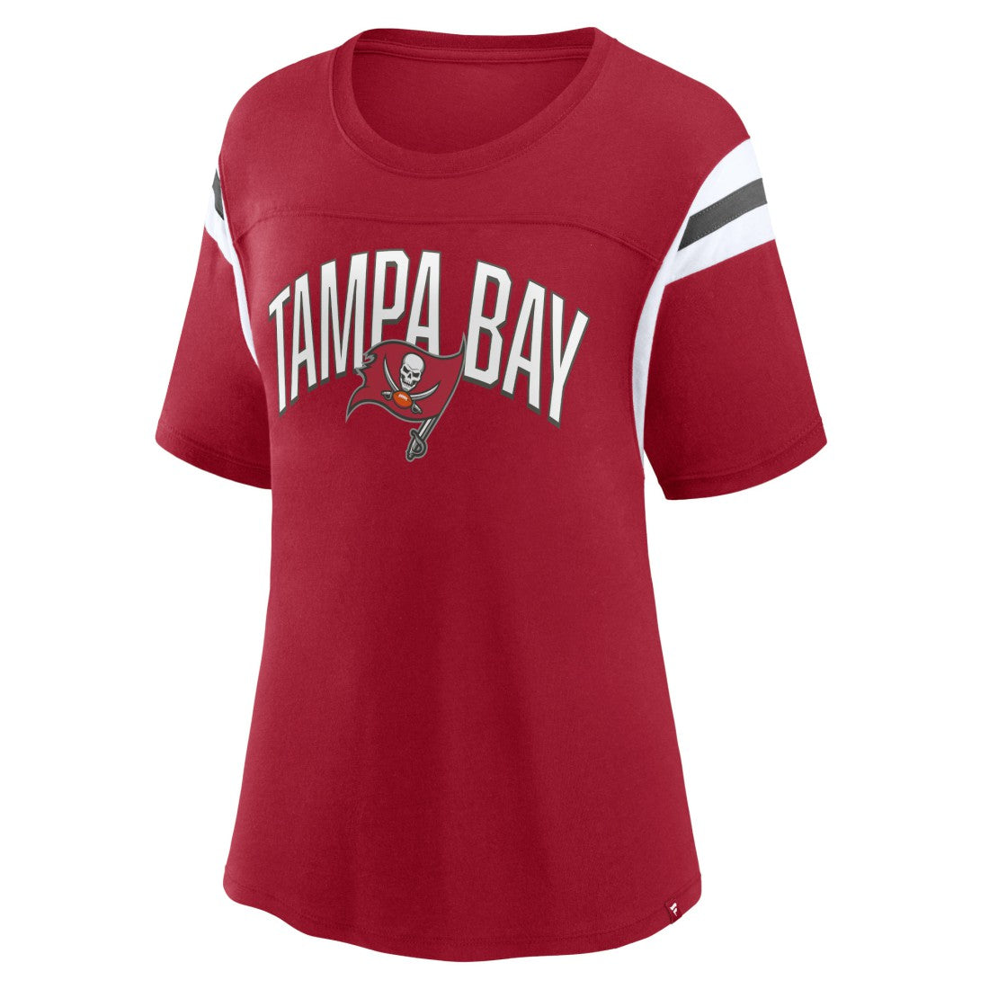 Fanatics Tampa Bay Buccaneers Women's Earned Stripes T-Shirt Red