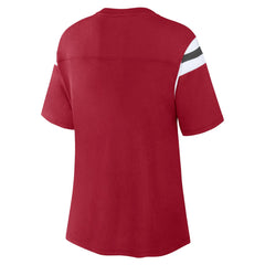 Fanatics Tampa Bay Buccaneers Women's Earned Stripes T-Shirt Red