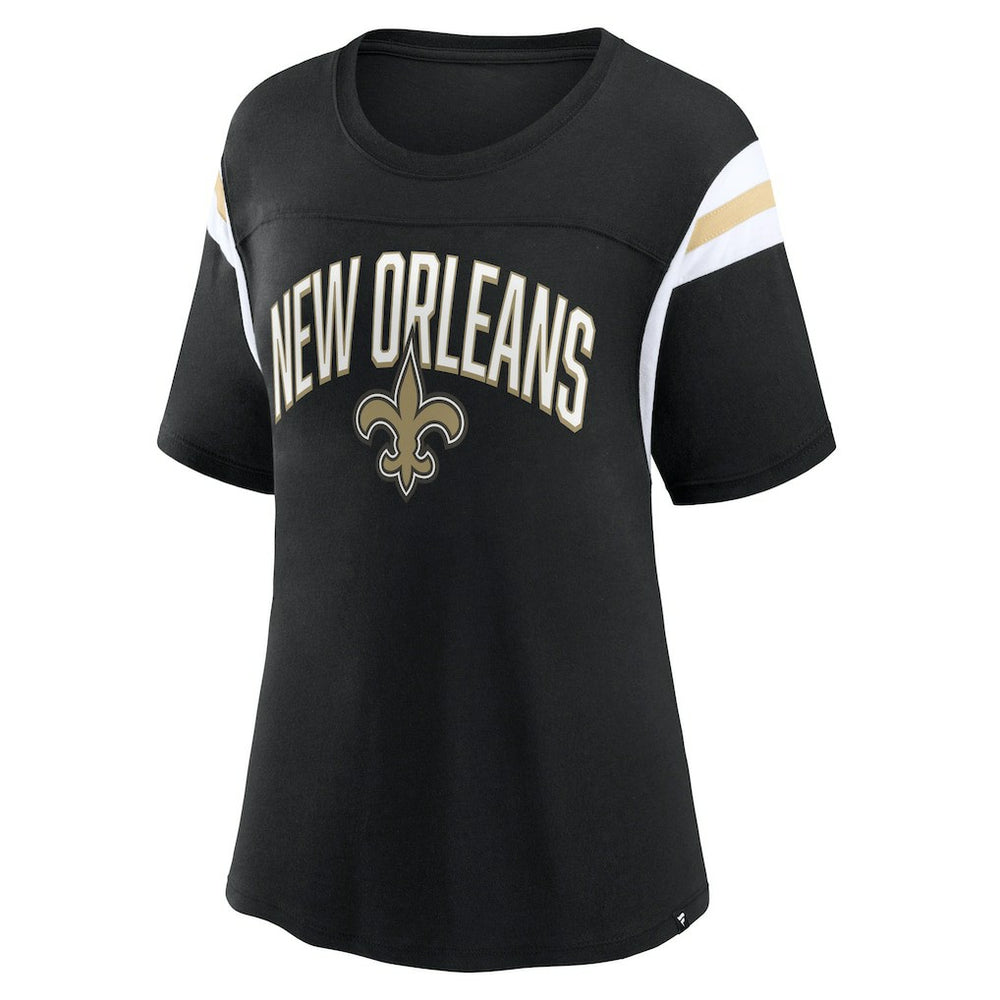 Fanatics New Orleans Saints Women's Earned Stripes T-Shirt Black