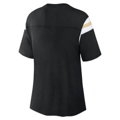 Fanatics New Orleans Saints Women's Earned Stripes T-Shirt Black