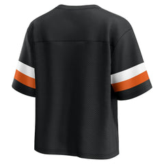 Fanatics Cincinnati Bengals Women's Established Jersey Cropped V-Neck T-Shirt Black