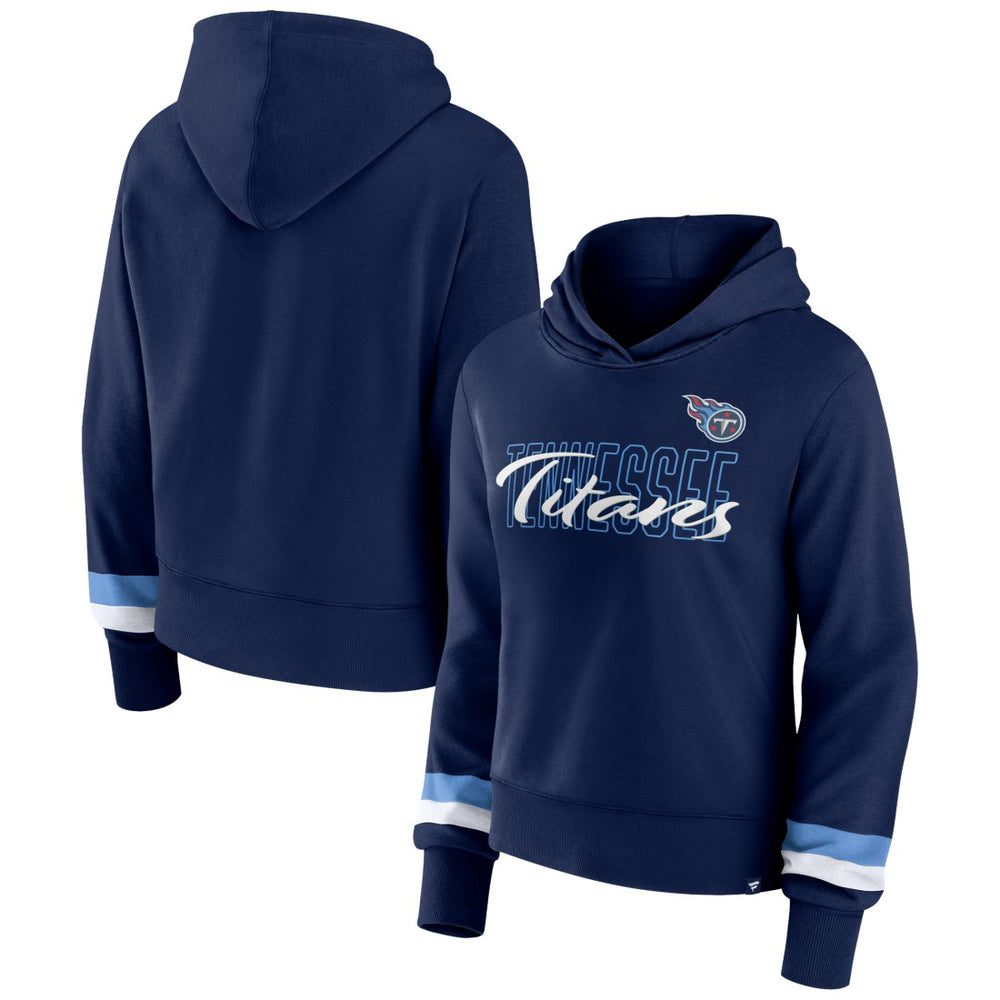 Fanatics Tennessee Titans Women's Over Under Pullover Hoodie Navy