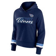 Fanatics Tennessee Titans Women's Over Under Pullover Hoodie Navy