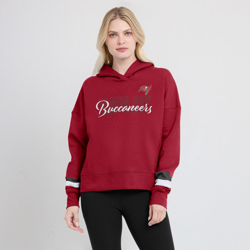 Fanatics Tampa Bay Buccaneers Women's Over Under Pullover Hoodie Red