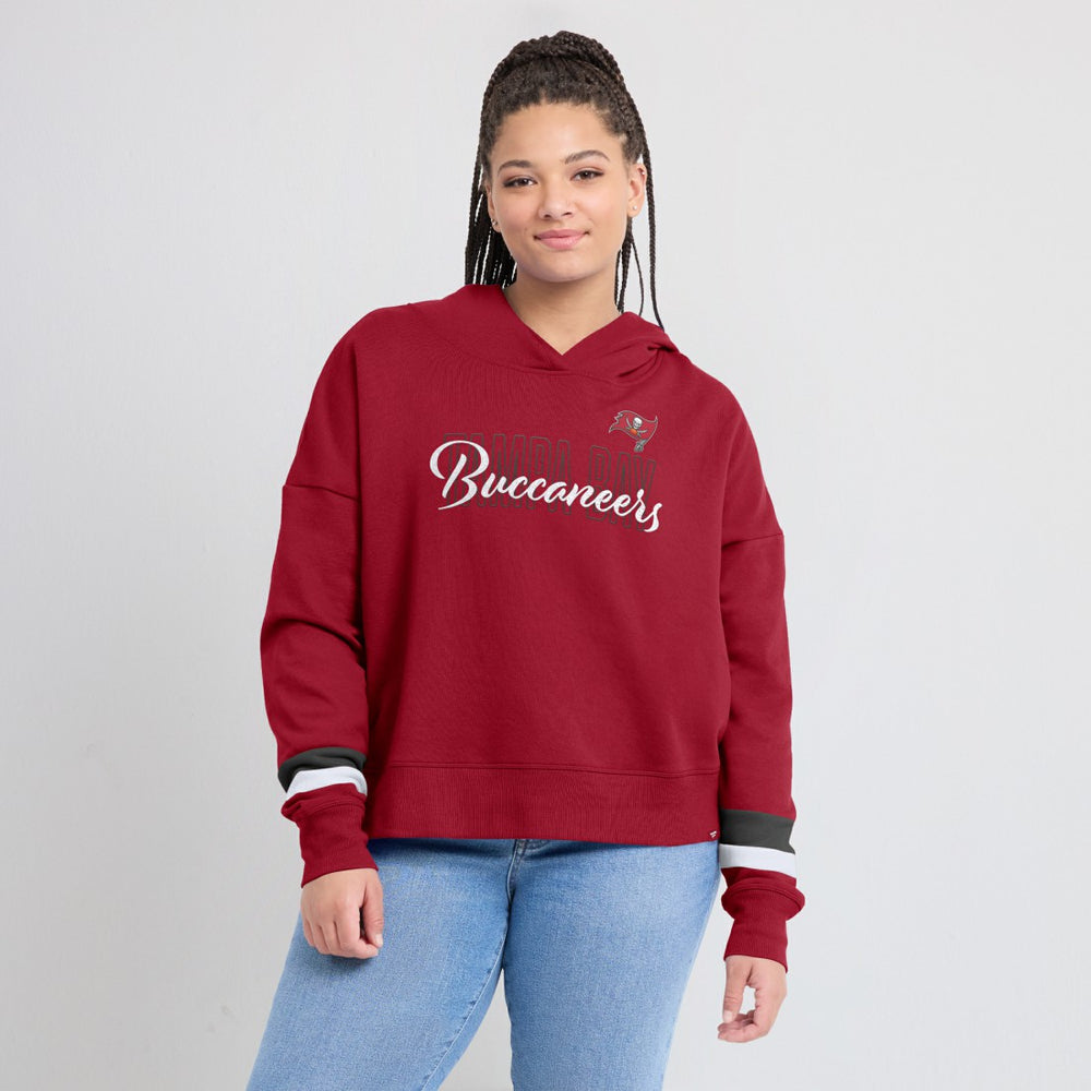 Fanatics Tampa Bay Buccaneers Women's Over Under Pullover Hoodie Red