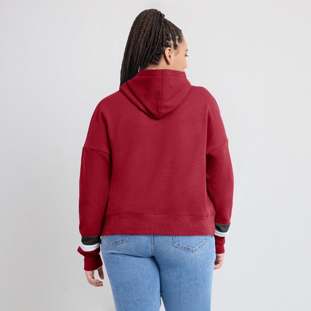 Fanatics Tampa Bay Buccaneers Women's Over Under Pullover Hoodie Red