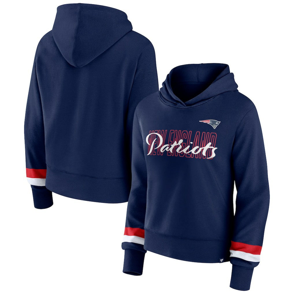 Fanatics New England Patriots Women's Over Under Pullover Hoodie Navy
