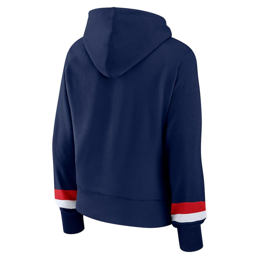Fanatics New England Patriots Women's Over Under Pullover Hoodie Navy