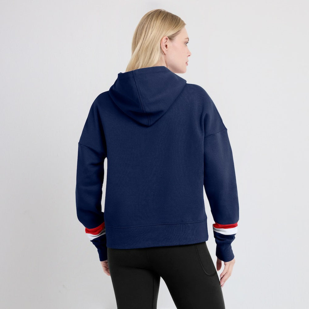 Fanatics New England Patriots Women's Over Under Pullover Hoodie Navy