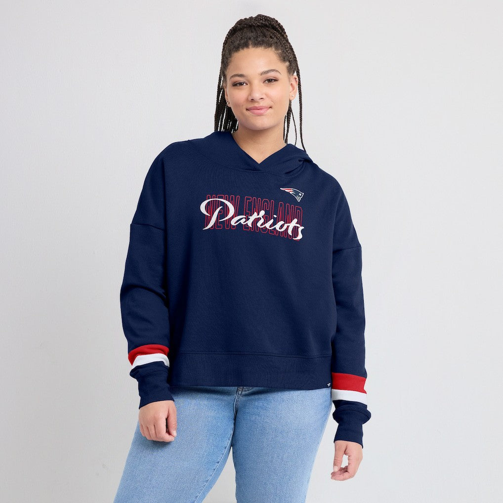 Fanatics New England Patriots Women's Over Under Pullover Hoodie Navy