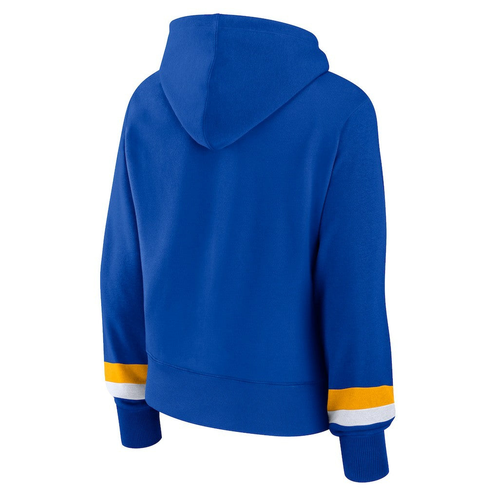 Fanatics Los Angeles Rams Women's Over Under Pullover Hoodie Royal