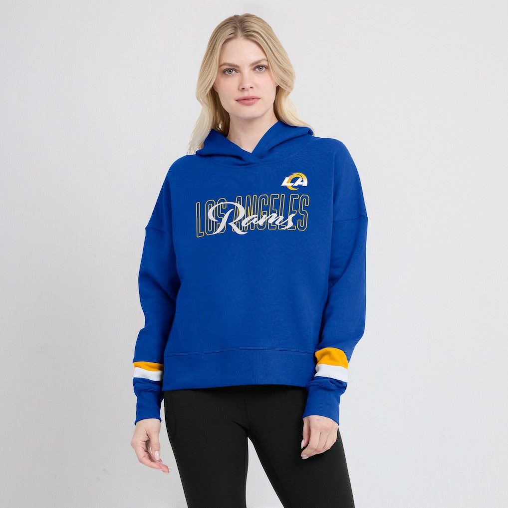 Fanatics Los Angeles Rams Women's Over Under Pullover Hoodie Royal