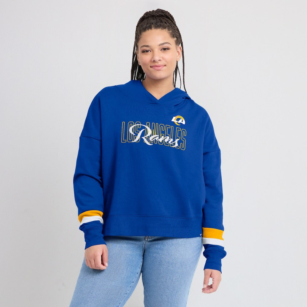 Fanatics Los Angeles Rams Women's Over Under Pullover Hoodie Royal