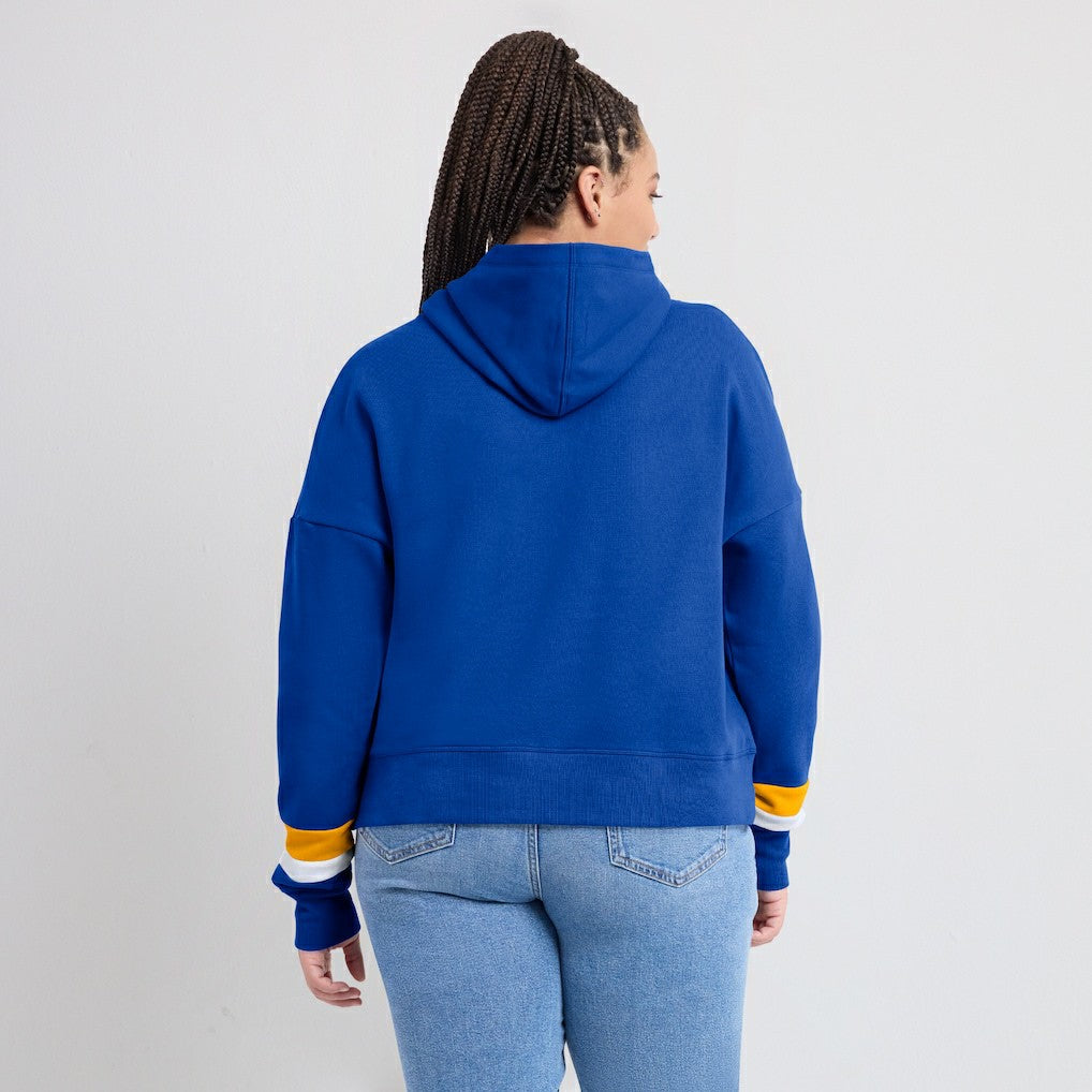 Fanatics Los Angeles Rams Women's Over Under Pullover Hoodie Royal