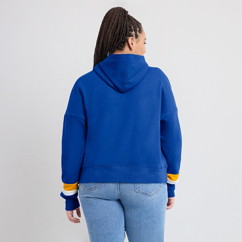 Fanatics Los Angeles Rams Women's Over Under Pullover Hoodie Royal