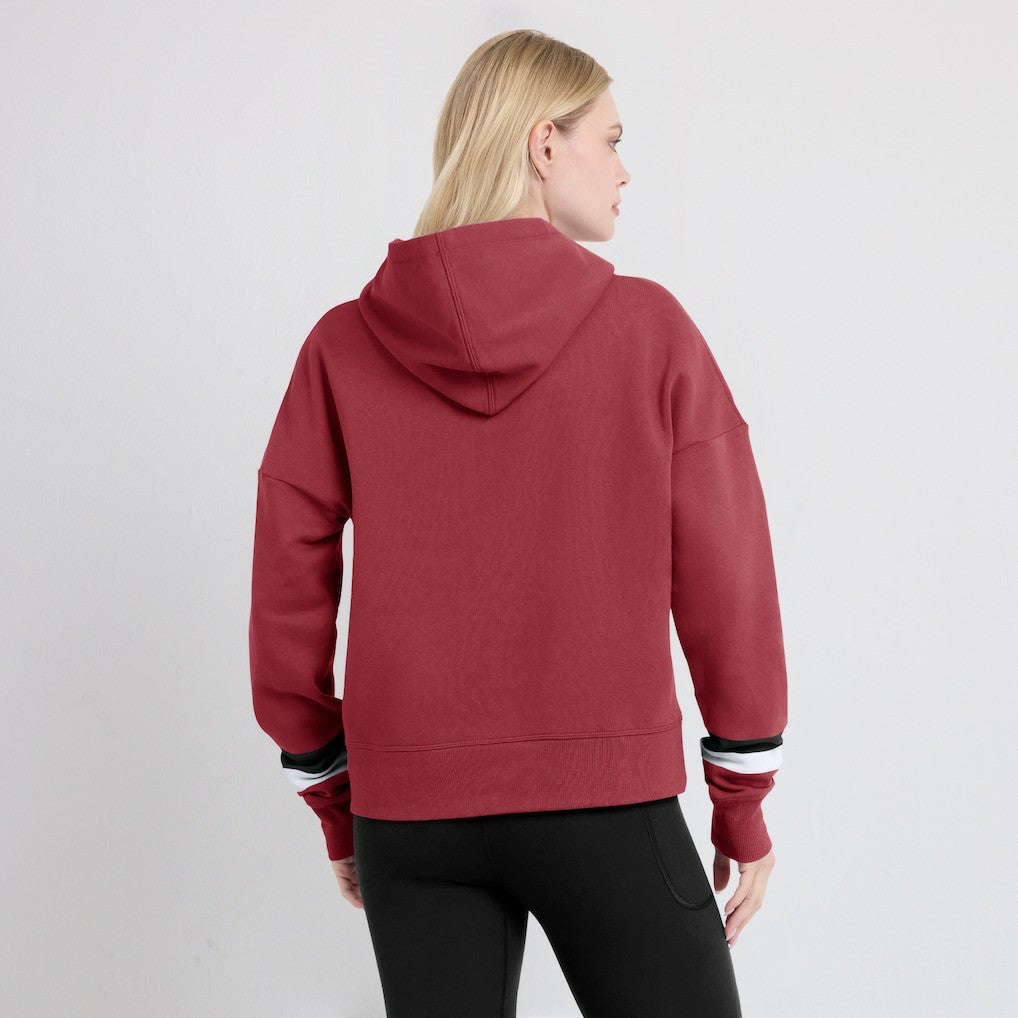 Fanatics Arizona Cardinals Women's Over Under Pullover Hoodie Cardinal