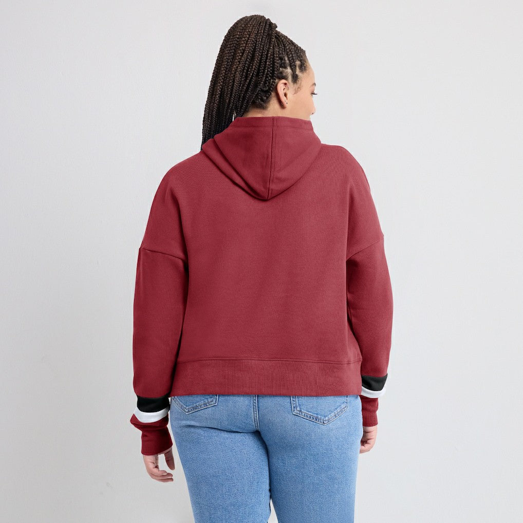 Fanatics Arizona Cardinals Women's Over Under Pullover Hoodie Cardinal