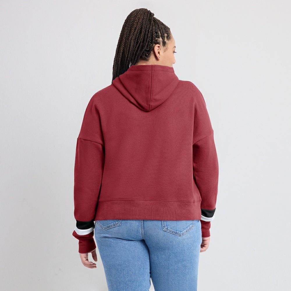Fanatics Arizona Cardinals Women's Over Under Pullover Hoodie Cardinal