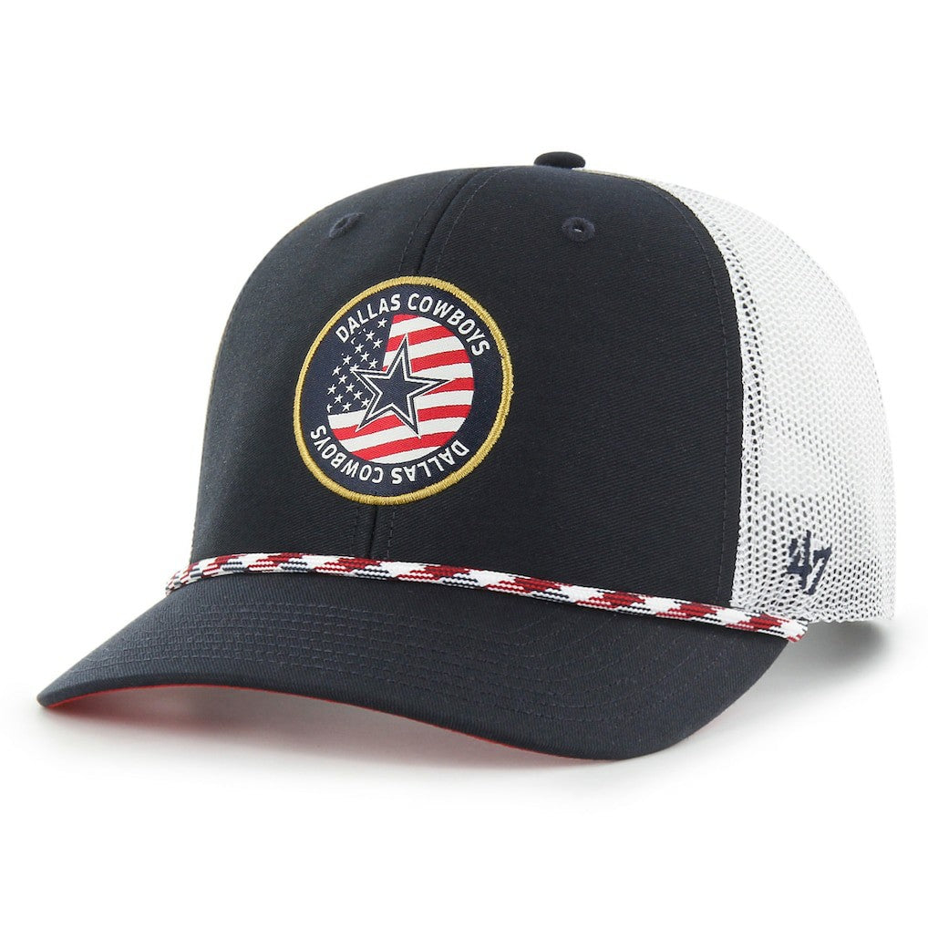 47 brand Dallas Cowboys '47 Union Patch Trucker Adjustable Hat Navy/White