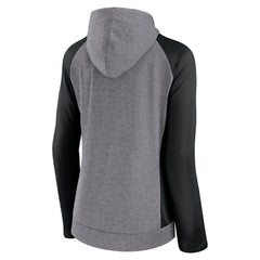 Fanatics Carolina Panthers Women's Blind Side Lightweight Full-Zip Hoodie Heather Gray/College Black
