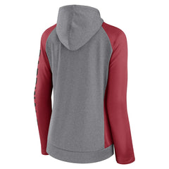 Fanatics Arizona Cardinals Women's Blind Side Lightweight Full-Zip Hoodie Heather Gray/College Cardinal